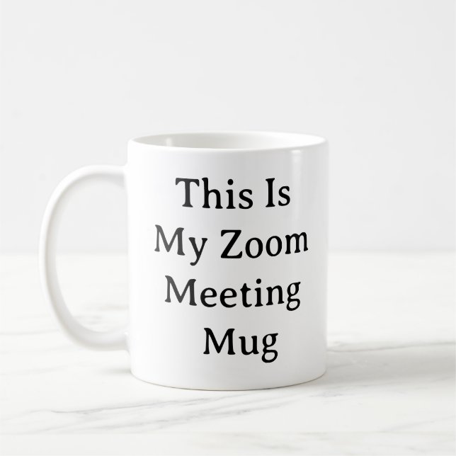 Arbeta från Home Mugg - Lustigt Zoom Meeting-kaffe (Vänster)