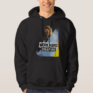 Arbeta hårt Dream stort Hoodie