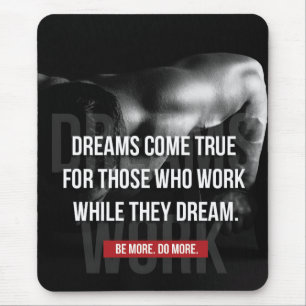 Arbeta hårt - Dreams Kom True - Gym Motivational Musmatta