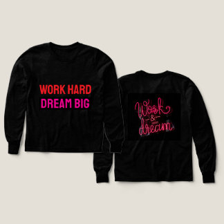 Arbeta hårt dröm stort motiverande Hustle-citat T Shirt