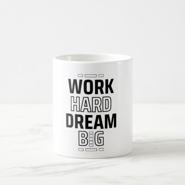 Arbeta hårt dröm stort motiverande Trucker Hatt |  Kaffemugg (Center)