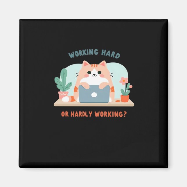 Arbeta hårt eller knappt fungerande praktiskt PM Magnet (Framsidan)