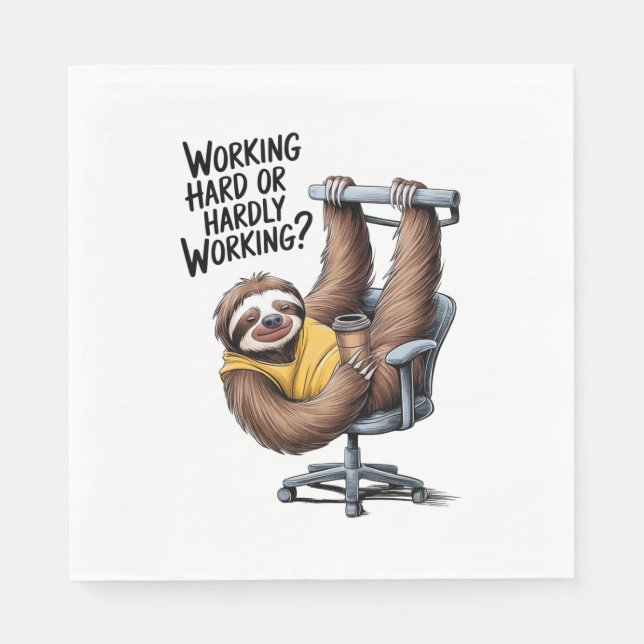 Arbeta hårt eller knappt i gång pappersservett (Framsidan)