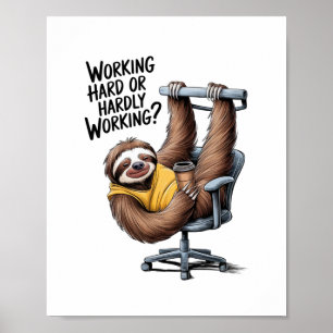 Arbeta hårt eller knappt i gång poster