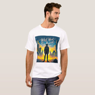 Arbeta hårt för att hålla dig lugn - den ultimata t shirt