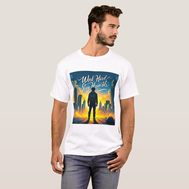 Arbeta hårt för att hålla dig lugn - den ultimata  t shirt (Hel framsida)