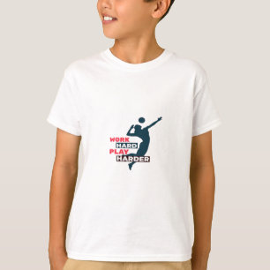 Arbeta hårt för att spela så hårt Volleyball Playe T Shirt