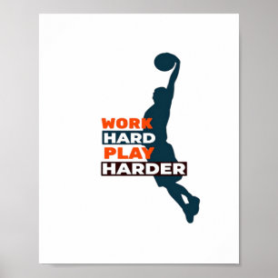 Arbeta hårt för att spela upp så hård basketspelar poster