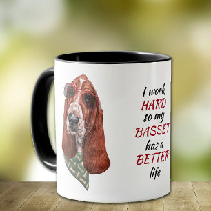 Arbeta hårt för Hund Hund för min basset Mugg