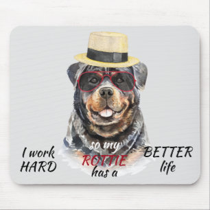 Arbeta hårt för min Rottweiler Musmatta