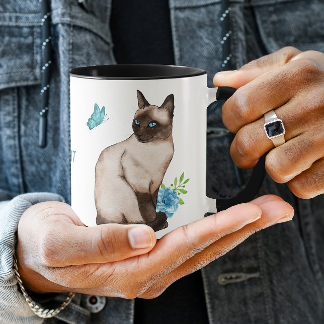 Arbeta hårt för min siamesiska katt Mugg (Skapare uppladdad)