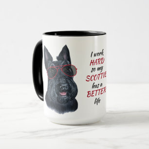 Arbeta hårt för min skotska terrier-Hund Mugg