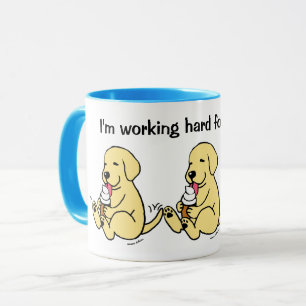Arbeta hårt för mina labb! Gult Labradors Mugg