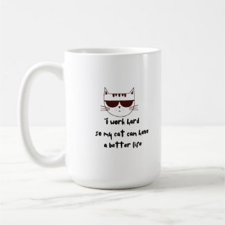 Arbeta hårt för mitt katt kaffemugg