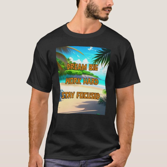 Arbeta hårt, håll fokus t shirt (Framsida)