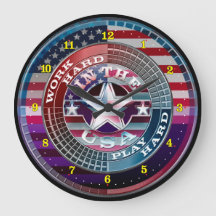 Arbeta hårt i USA-klockan