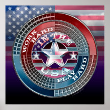 Arbeta hårt i USA Poster