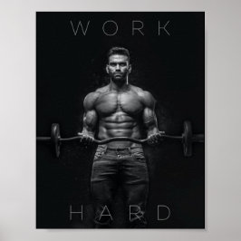 Arbeta hårt | Motiveringell Gym Poster