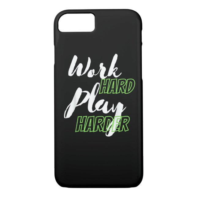 Arbeta hårt och spela hårdare Case-Mate iPhone skal (Baksida)