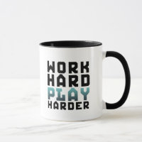 Arbeta hårt Play Harder Gamers Geek Mugg