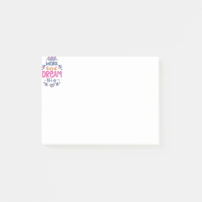Arbeta hårt post-it block (Framsida)