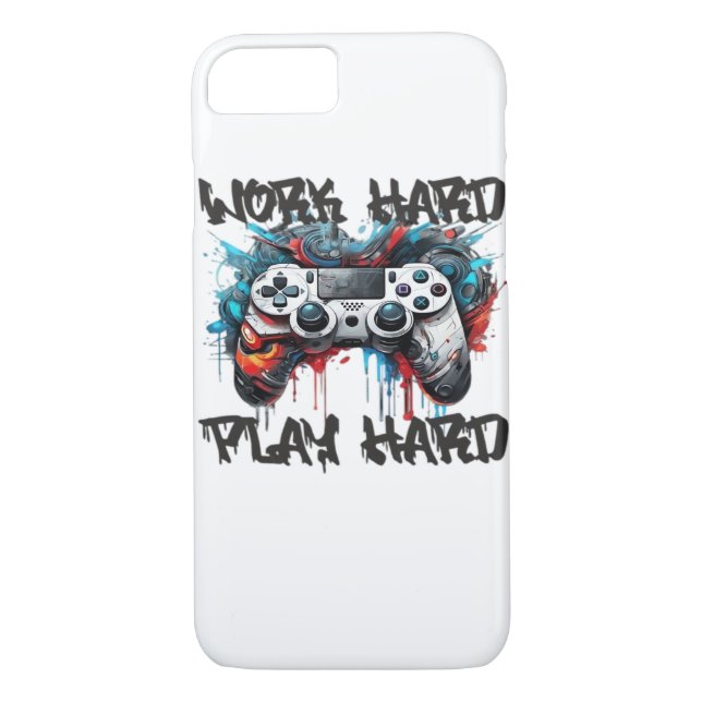 Arbeta hårt, spela så hårt - arbetsdag Case-Mate iPhone skal (Baksida)