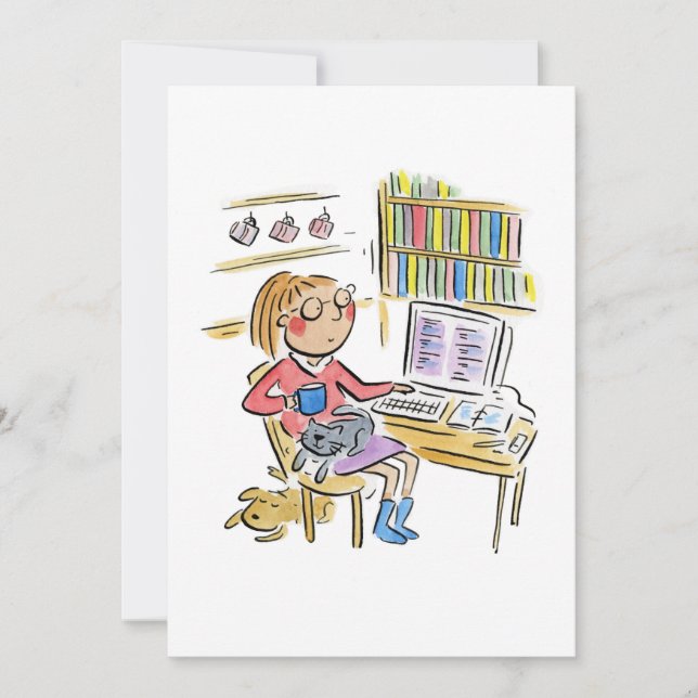 Arbeta hemifrån inbjudningar (Framsida)