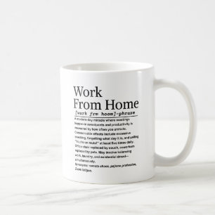 Arbeta hemifrån kaffemugg