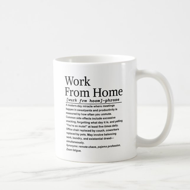 Arbeta hemifrån kaffemugg (Höger)