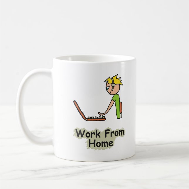 Arbeta hemifrån kaffemugg (Vänster)