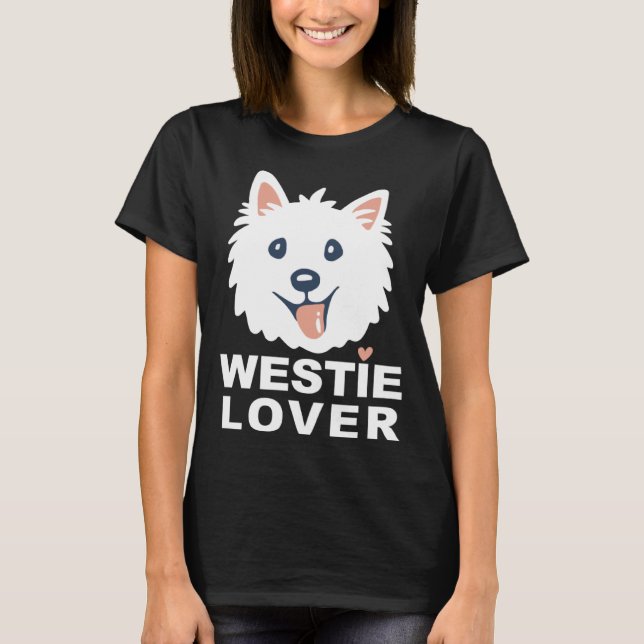 Arbeta Hemifrån Westie Mamma Vit T Shirt (Framsida)