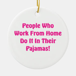 Arbeta hemma i din pyjamas julgransprydnad keramik