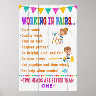 Arbeta i klassrum Poster i par