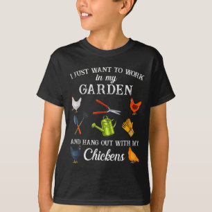 Arbeta I Min Trädgård Hänga Med Mina Hönor Roligt T Shirt