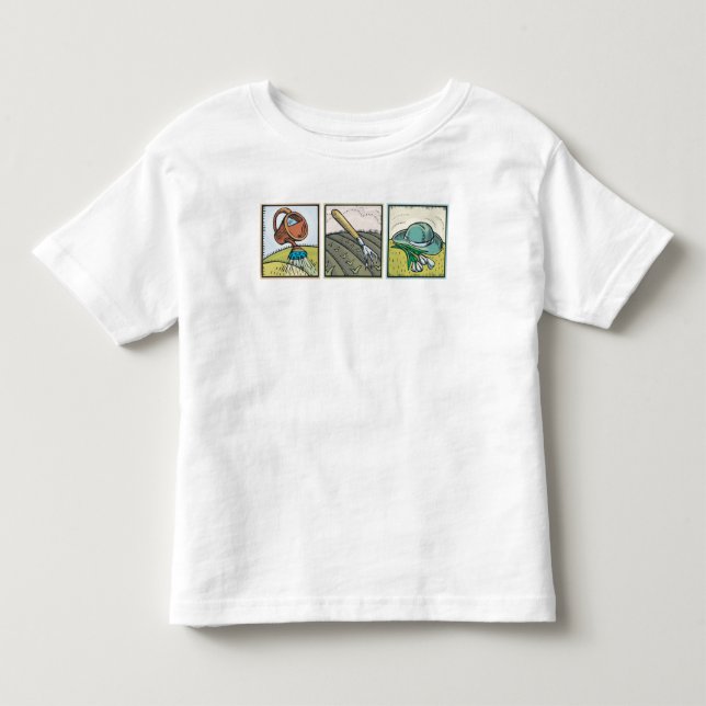 Arbeta i trädgården t-shirt (Framsida)