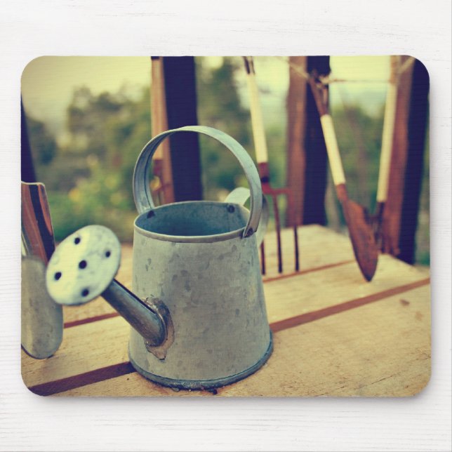 Arbeta i trädgården verktyg musmatta (Framsidan)