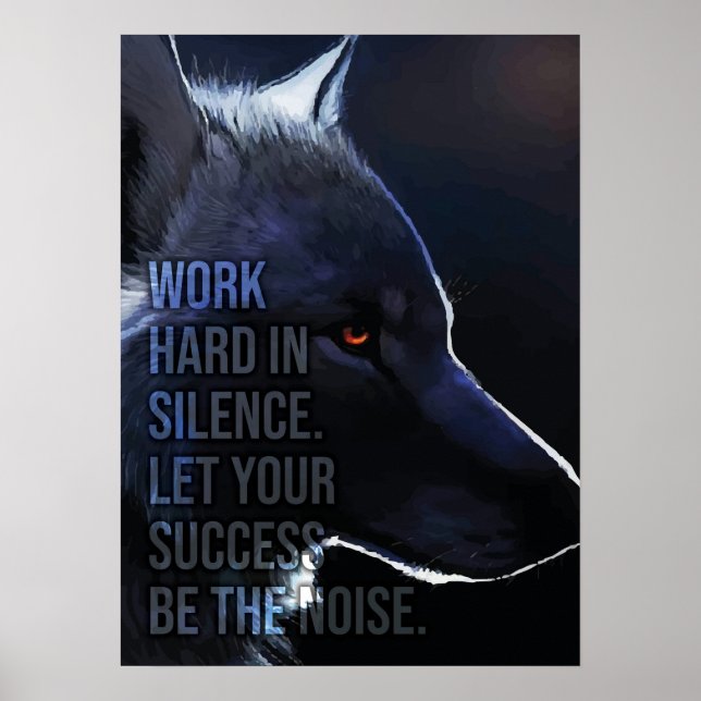 Arbeta i tysthet - Framgång - Vargens motivation Poster (Framsidan)