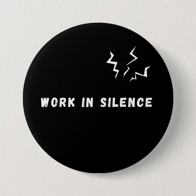 Arbeta i Tystnad Minimalistisk Motivationscitat Sv Knapp (Framsida)