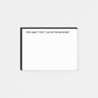 Arbeta igen....................................... post-it block
