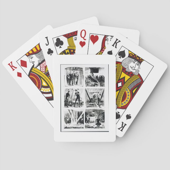 Arbeta inuti saxarna, bygga Brooklyn Bri Casinokort (Baksidan)