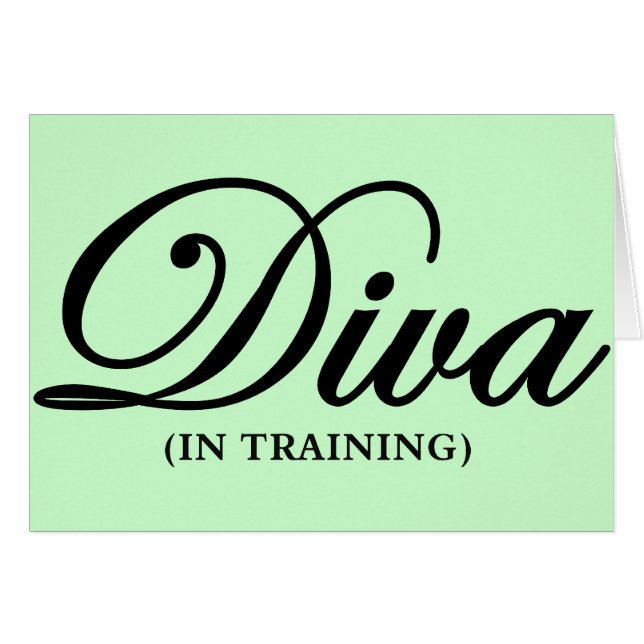 Arbeta med att bli en diva 2 OBS kort (Framsidan Horizontal)