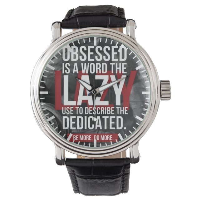 Arbeta med "Body byggnad" Gym Motivational Armbandsur (Framsida)