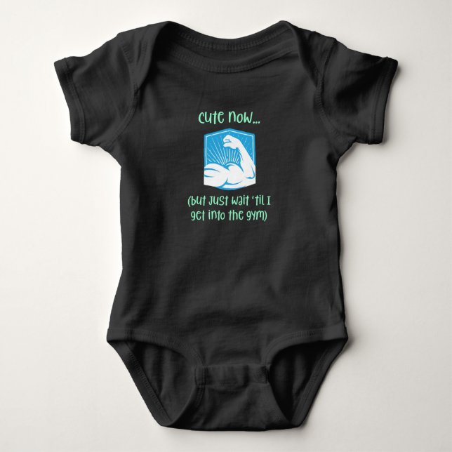 Arbeta med bodykostymen baby t shirt (Framsida)