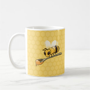 Arbeta med en sked kaffemugg