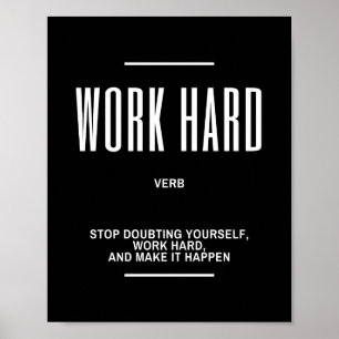 Arbeta med hård Motiveringsoffert Poster
