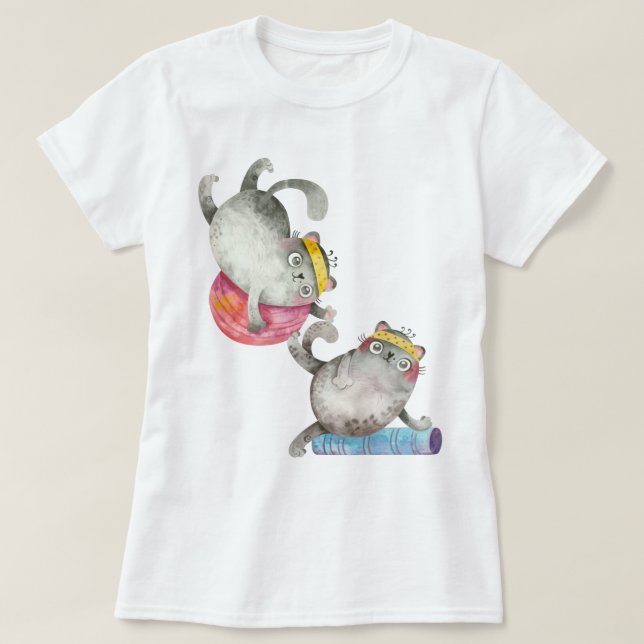 Arbeta med katter t shirt (Design framsida)