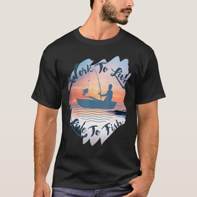 Arbeta med levande fisk för att arbeta levande fis t shirt (Framsida)
