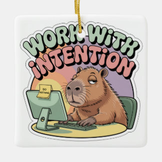 Arbeta med mening julgransprydnad keramik