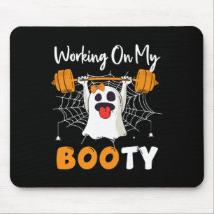 Arbeta med min Booty Ghost Boo Gym Halloween Funny Musmatta