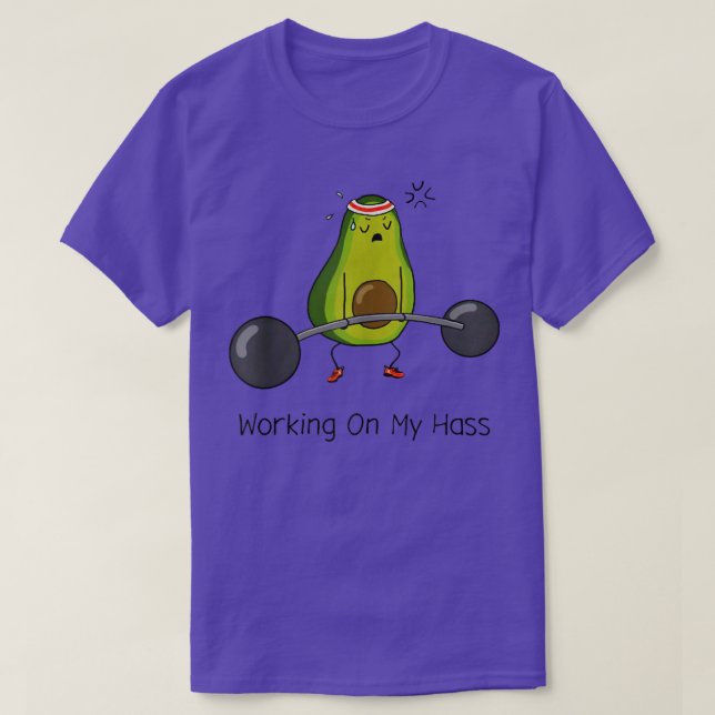 Arbeta med min Hass Avocardio Avocado Deadlift Kär T Shirt (Design framsida)